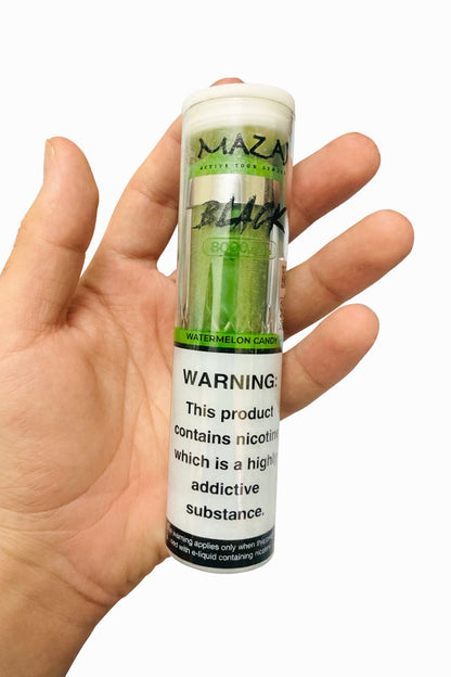 MAZAJ Black Disposable Vape 8000 Puffs – Watermelon Candy Flavor | Long Lasting Premium Vape